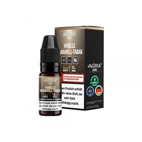 Avoria - Vanille-Karamell-Tabak - E-Zigaretten Liquid