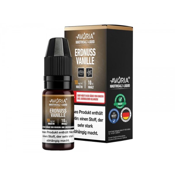 Avoria - Erdnuss-Vanille - Nikotinsalz Liquid