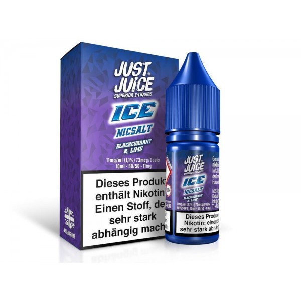 Just Juice - Blackcurrant & Lime Ice - Nikotinsalz Liquid