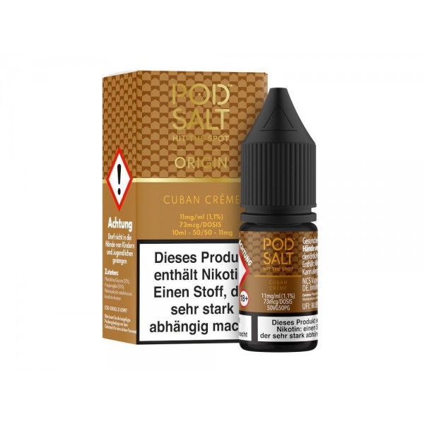 Pod Salt Origin - Cuban Creme - E-Zigaretten Nikotinsalz Liquid