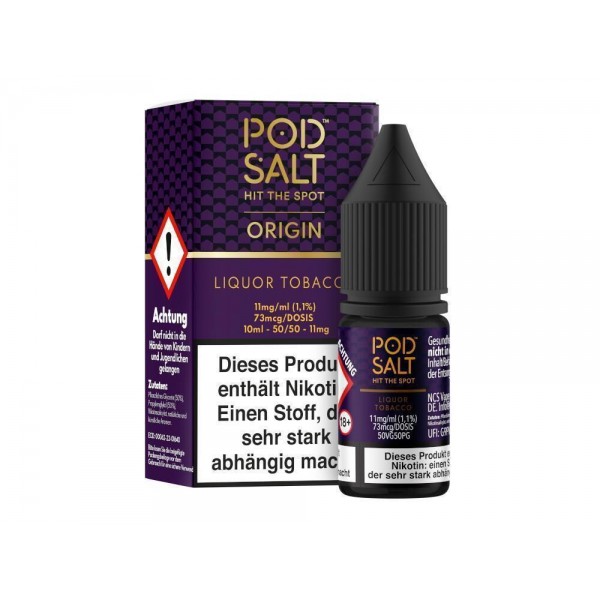 Pod Salt Origin - Liquor Tobacco - E-Zigaretten Nikotinsalz Liquid