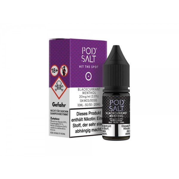 Pod Salt - Blackcurrant Menthol - E-Zigaretten Nikotinsalz Liquid