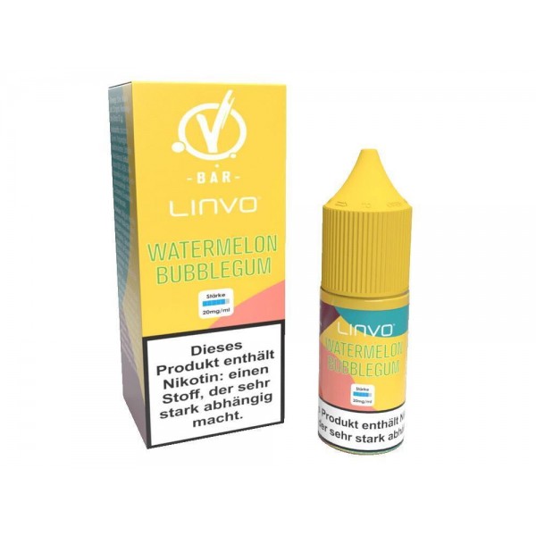 Linvo - Watermelon Bubble Gum - Nikotinsalz Liquid