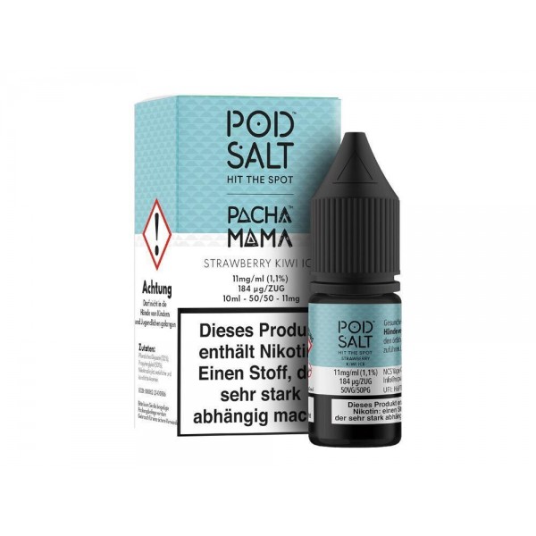 Pod Salt Fusion - Strawberry Kiwi Ice - E-Zigaretten Nikotinsalz Liquid